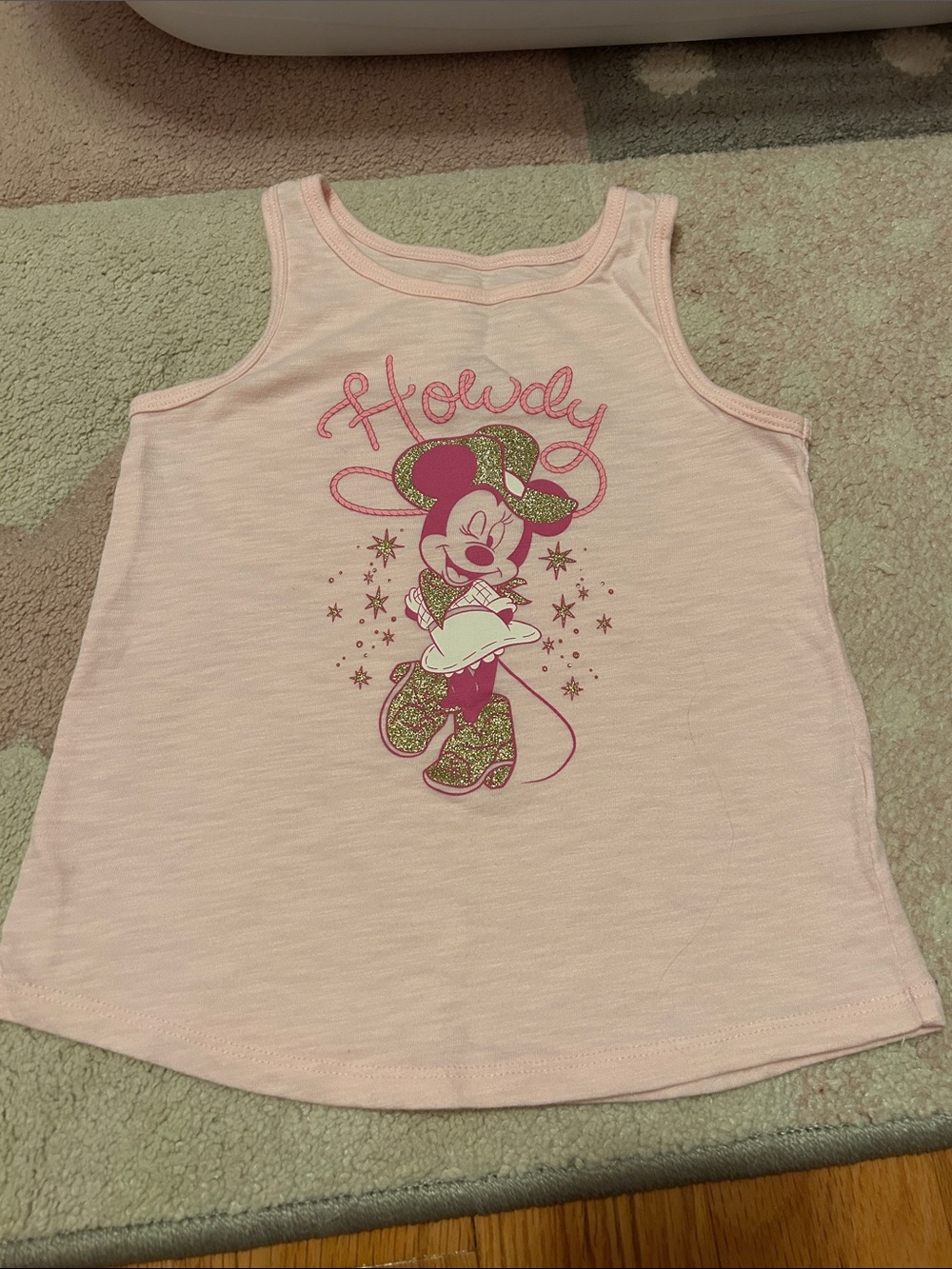 Disney Pink Minnie Mouse 'Howdy' Tank Top